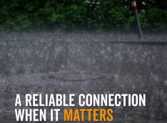 pouring rain on road