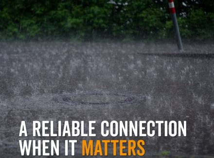 pouring rain on road