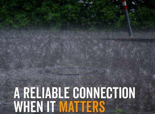 pouring rain on road