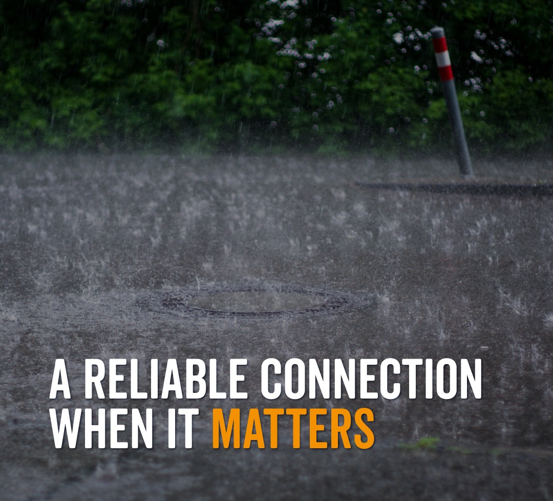 pouring rain on road