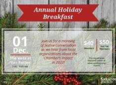 Saratoga Springs FiberCity® to Sponsor Saratoga County Chamber of Commerce Holiday Events