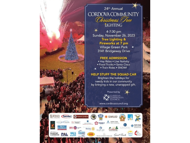 Cordova community christmas tree lighting