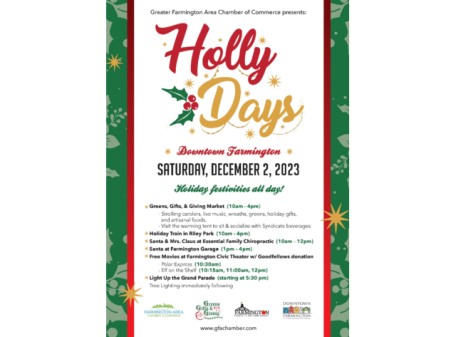 Farmington Area FiberCity® to Join Holly Days Festivities