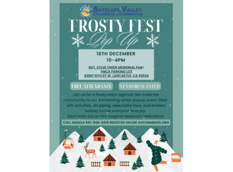 Palmdale FiberCity® to Participate at Frosty Fest Pop Up!